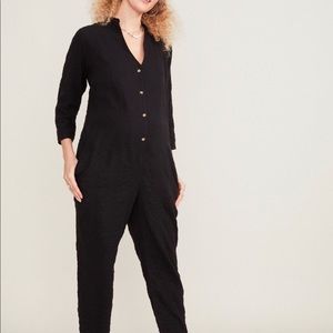 Hatch maternity denim jumpsuit